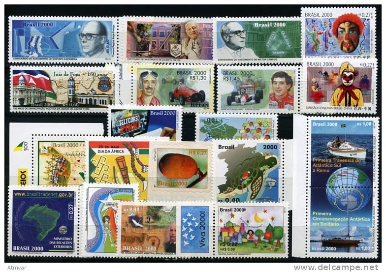 1168. BRASIL / BRAZIL (2000) - Mint Sets / Séries Neuves (4 SCANS !) - Unused Stamps