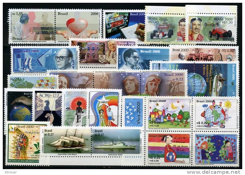 1169. BRASIL / BRAZIL (2000) - Mint Sets / Séries Neuves - Unused Stamps