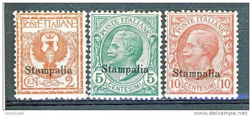 Stampalia, Isole Dell'Egeo 1912 SS 82 N. 1 - 3 MNH - Egeo (Stampalia)