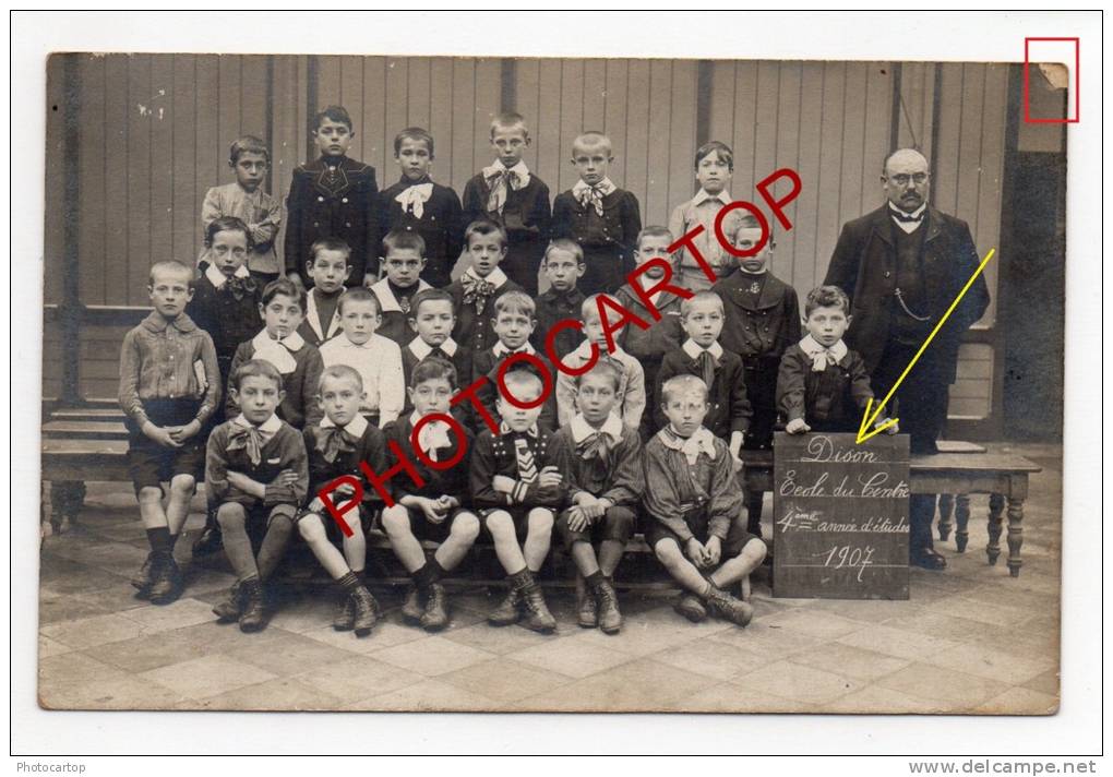 ECOLE Du CENTRE-1907-DISON-Eleves-Enfants-Garcons-CARTE PHOTO-ANIMATION-BELGIQUE-BELGIEN - Dison