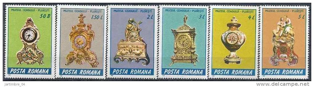 1988 ROUMANIE 3798-803** Pendules, Horloges - Unused Stamps