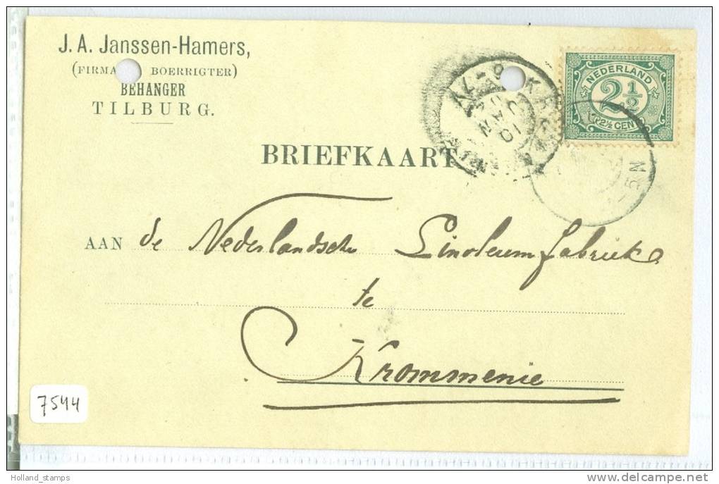 HANDGESCHREVEN BRIEFKAART Uit 1902 *  Gelopen Van TILBURG Naar KROMMENIE (7544) - Briefe U. Dokumente