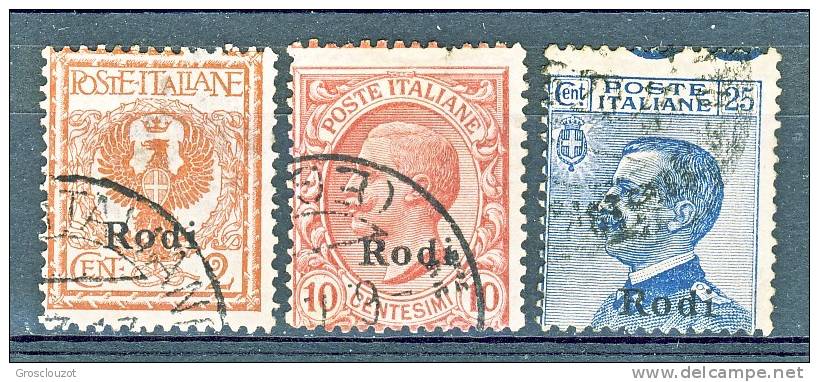 Rodi, Isole Dell'Egeo 1912 SS 72 N 1-3-5 USATI - Egeo (Rodi)