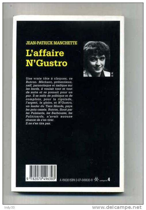 - L'AFFAIRE N'GUSTRO . PAR J.P. MANCHETTE . SERIE NOIRE NRF GALLIMARD 1966 . - Série Noire