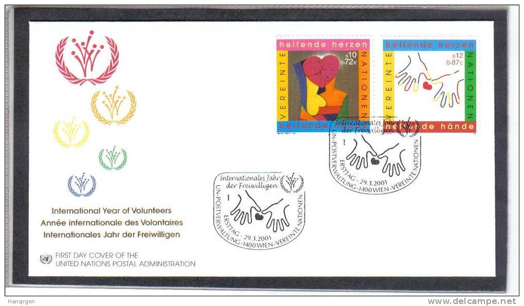 FDC512  UNO WIEN 2001  FDC MICHL NR. 331/32 FIRST DAY COVER - Autres & Non Classés