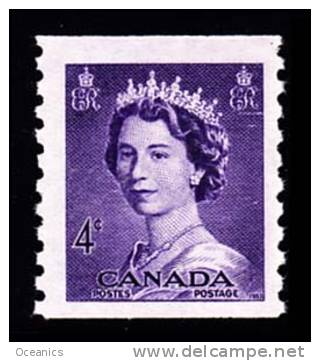 Canada (Scott No. 333 - Reine / Elizabeth / Queen) [**] B+ / F+ - Coil Stamps