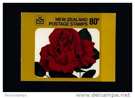 NEW ZEALAND - 1977  80 C.  BOOKLET  GARDEN ROSE  MINT NH - Carnets