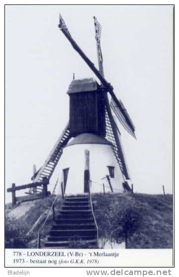LONDERZEEL (Vlaams-Brabant) - Molen/moulin - Blauwe Prentkaart Ons Molenheem Van ´t Merelaantje In 1978. Fraai !!! - Londerzeel