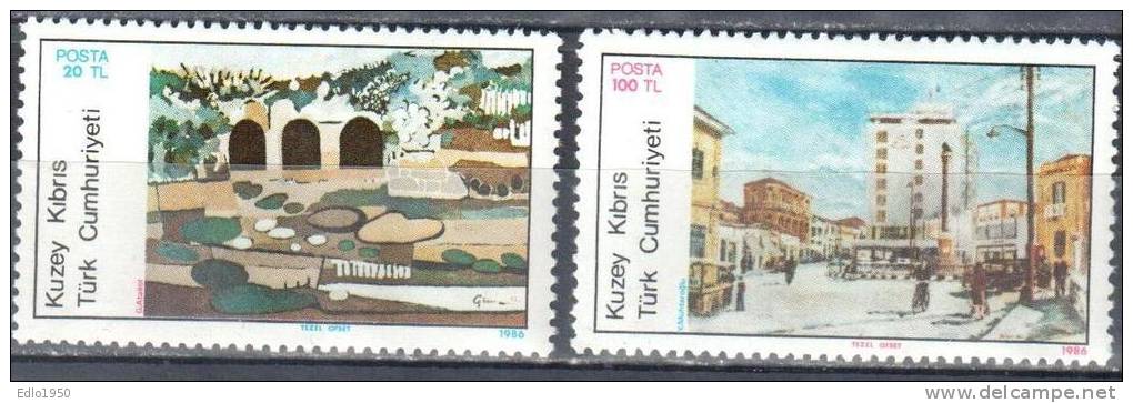 Turkey Cyprus 1986 Art  Painting -  Mi.181-182 - MNH (**) - Unused Stamps