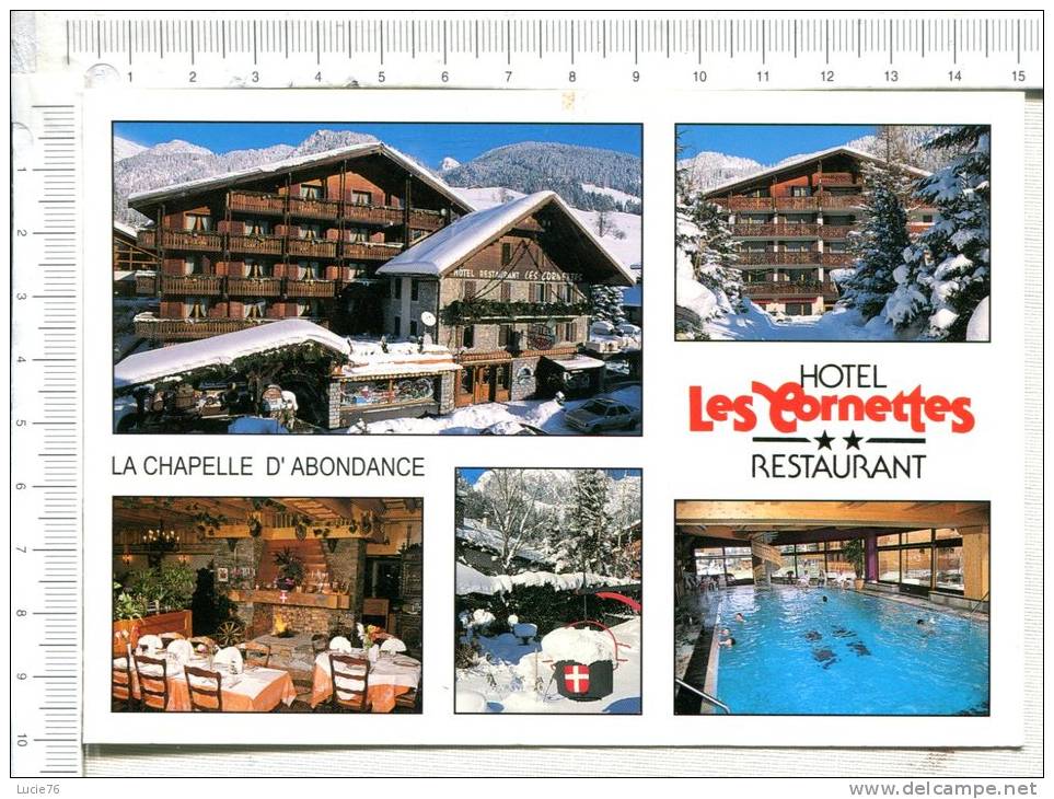 LA CHAPELLE D ABONDANCE -  Hôtel Restaurant  -  " LES CORNETTES " - 5 Vues - La Chapelle-d'Abondance