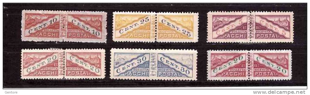 SAN MARINO 1928-1946  Selection Of  Parcel Post  First Line   Mint Hinged,  Second Line No Gum - Colis Postaux