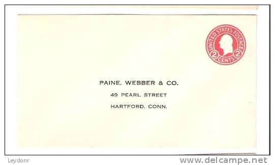 George Washington 2 Cent - Paine, Webber &amp; Co. Hartford, Connecticut - 1921-40