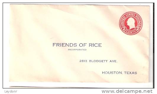 George Washington 2 Cent - Friends Of Rice Incorporated, Houston, Texas - 1921-40