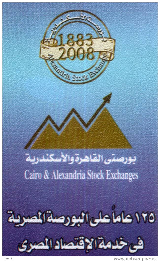 EGYPT / 2008 / CAIRO & ALEX. STOCK EXCHANGES / VF FDC / 3 SCANS . - Lettres & Documents