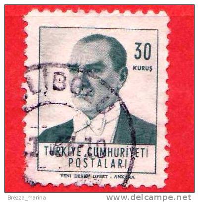 TURCHIA - USATO - 1961 - Kemal Ataturk  - 30 - Oblitérés