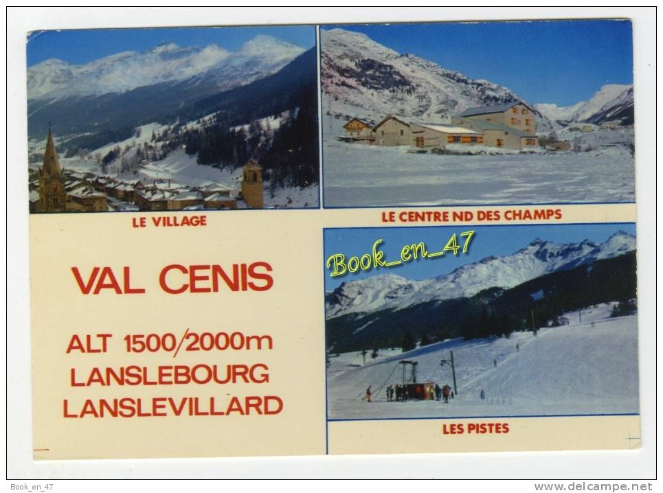 {40583} 73 Savoie Val Cenis Lanslebourg Lanslevillard , Multivues ; Le Village , Les Pistes , Le Centre ND Des Champs - Val Cenis