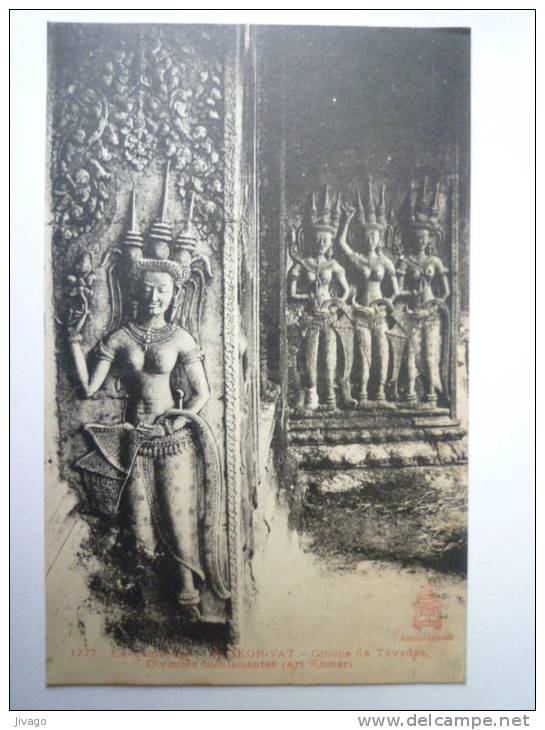 EX-CAMBODGE  -  ANGKOR-VAT  :  Groupe De  Tévadas , Divinités Bienfaisantes  (Art  Khmer) - Cambodge