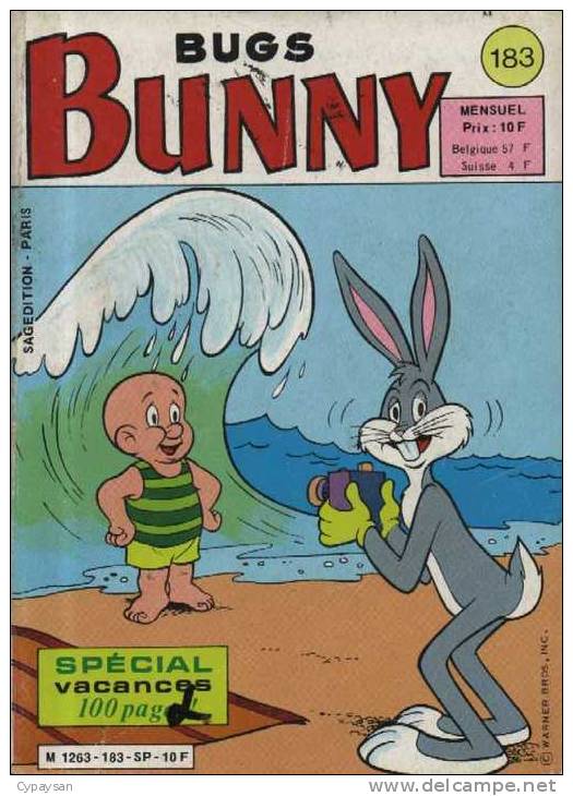 BUGS BUNNY N° 183 BE SAGEDITION 08-1983 AVEC OEIL DE ZOLTEC - Sagédition