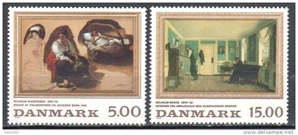 Denmark 1994 - Art  Painting Gemalde -  Mi.1092-1093 - MNH (**) - Unused Stamps