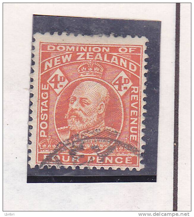 NOUVELLE ZÉLANDE N° 139A 4P ORANGE OBL - Usati