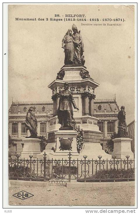 90 - Belfort- Monument Des 3 Sièges - Dernière Oeuvre De Bartholdi - Belfort – Siège De Belfort