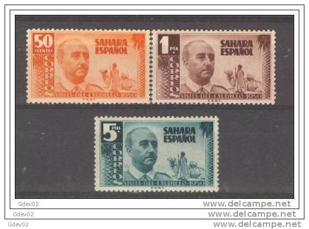 SHR88-L22991TCSC.Maroc .Marocco.SAHARA  ESPAÑOL.FRANCO .1951.(Ed 88/90**)sin Charnela.MUY BONITOS - Otros & Sin Clasificación