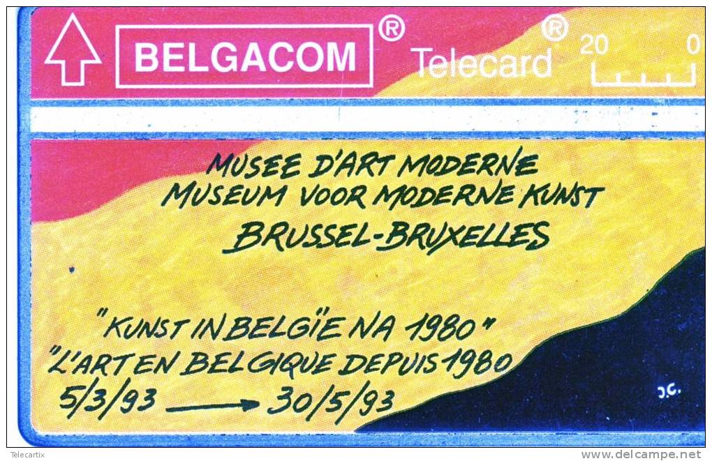 Télécarte BELGACOM Privée 20BEF MUSEE D'ART MODERNE  Vide Et TB **** Série N°301H04536 RARE  Faible émission ! - [4] Sammlungen