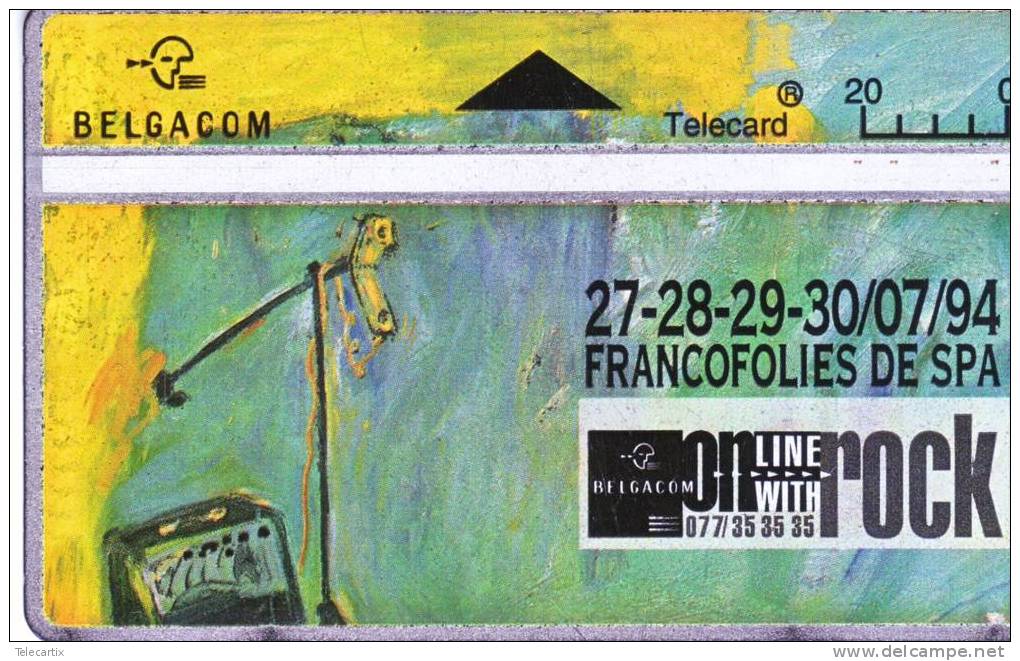 Télécarte BELGACOM Privée 20BEF FRANCOFOLIES DE SPA  Vide Et TTB **** Série N°145C79929 RARE  Faible émission ! - Collections