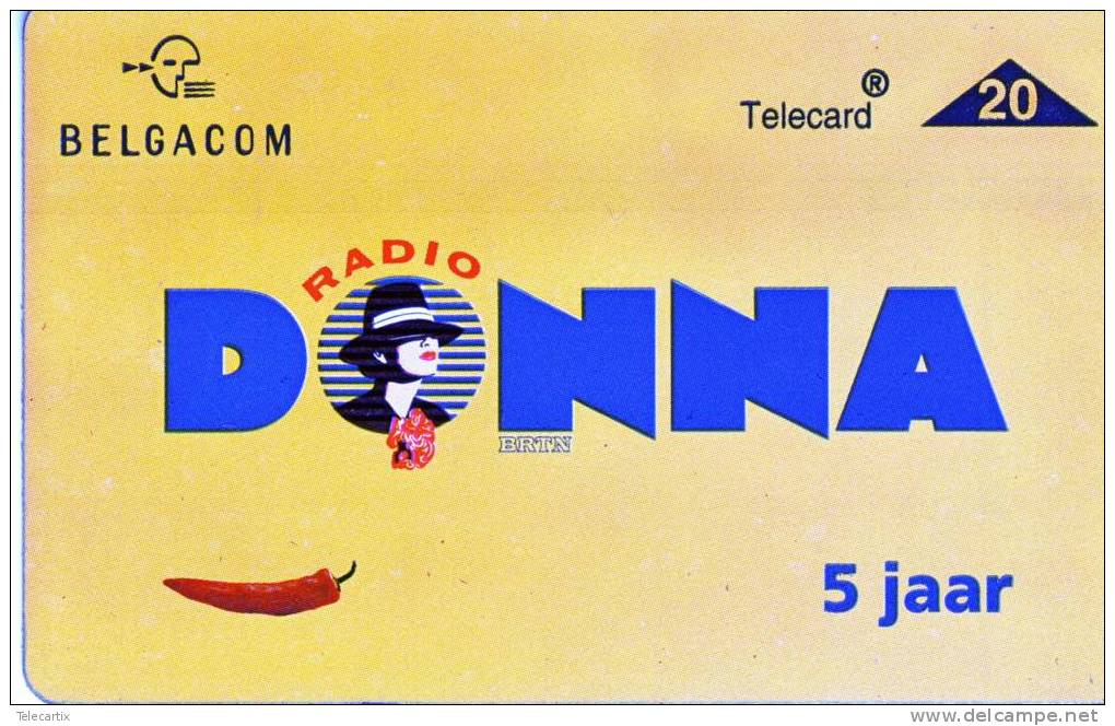 Télécarte BELGACOM Privée 20BEF RADIO DONNA Vide Et TTB **** Série N°741A34561 RARE  Faible émission ! - Verzamelingen