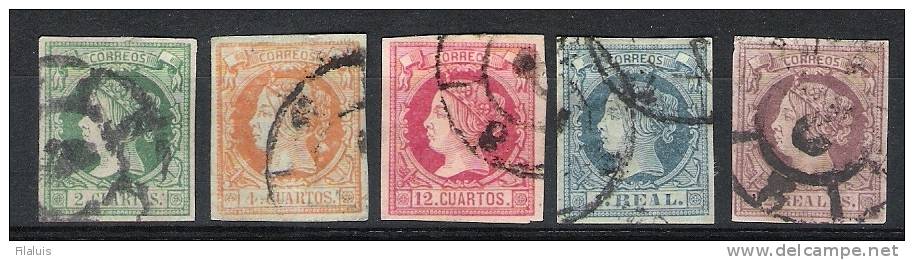 01718 Edifil 51 - 53/ 55-56  O Cat. Eur. 82,- - Oblitérés