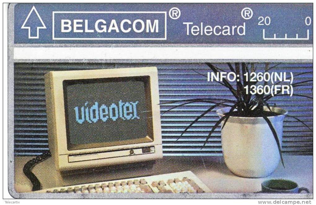 Télécarte BELGACOM Privée 20BEF VIDEOTEL Et TTB **** Série N°211C22927 RARE  Faible émission ! - [4] Sammlungen