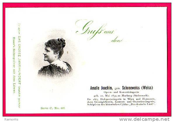 PC05938 UB Postcard: DGJ: German Singer Amalie Joachim - Opera