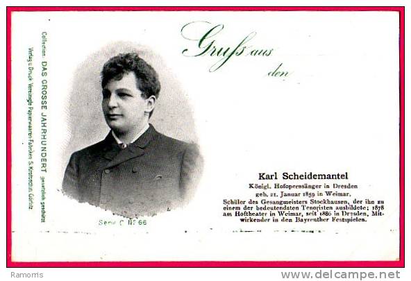 PC05968 UB Postcard: DGJ: Opera Singer Karl Scheidemantel - Opera