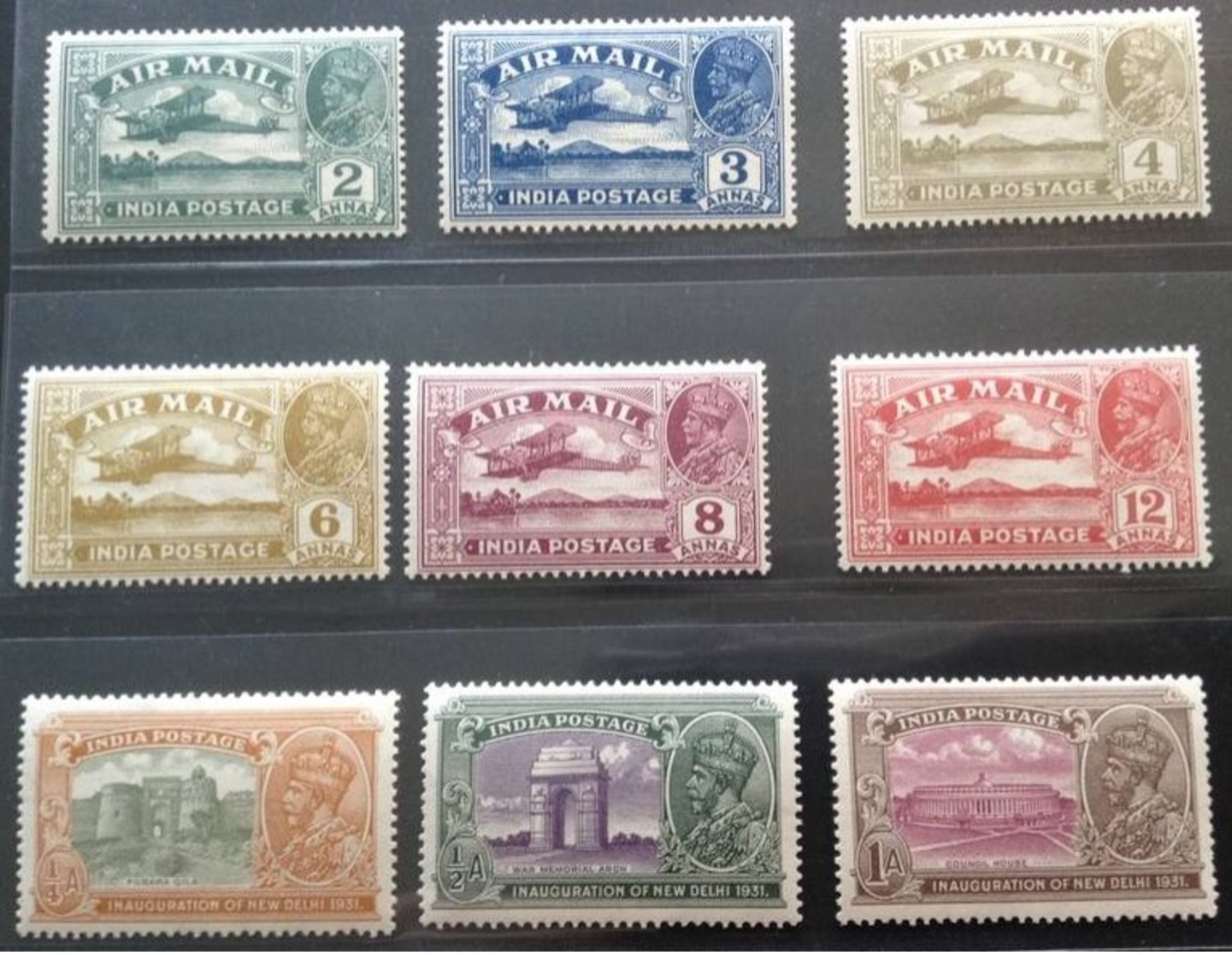 India, 1909-29 Mint * EXTREMELY FINE Selection Of 45 Different Stamps, Very Fresh (Inde Anglaise Indien Neuf - 1902-11 King Edward VII