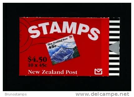 NEW ZEALAND - 1992  $ 4.50  BOOKLET  LANDSCAPES  ROMAN I AT BACK MINT NH - Carnets