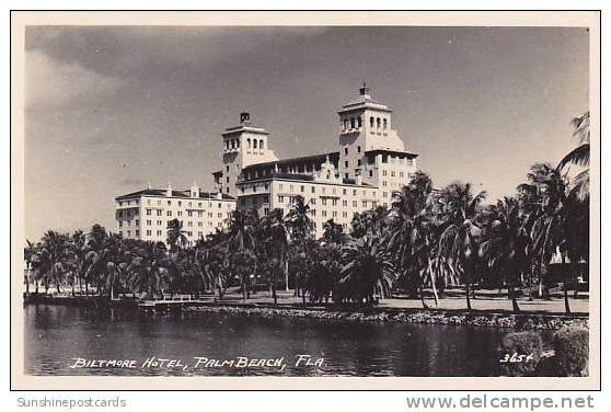 Florida Palm Beach Biltmore Hotel Real Photo RPPC - Palm Beach