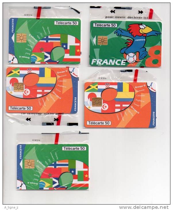 Lot 5 Télécartes 50 NSB France 98 FOOTBALL - Other - Europe