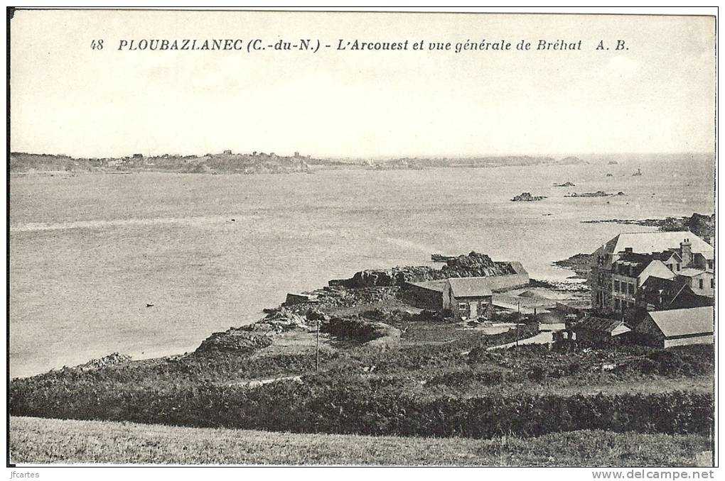 22 - PLOUBAZLANEC - L'Arcouest Et Vue Générale De Bréhat - Ploubazlanec