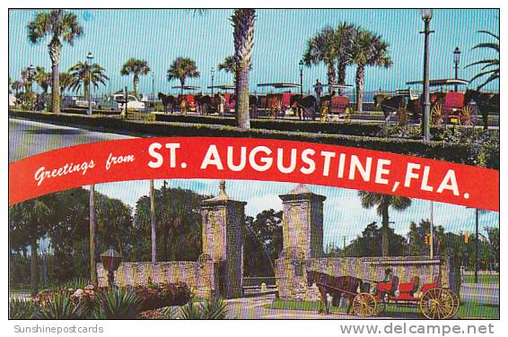 Florida Saint Augustine Greetings From Saint Augustine - St Augustine