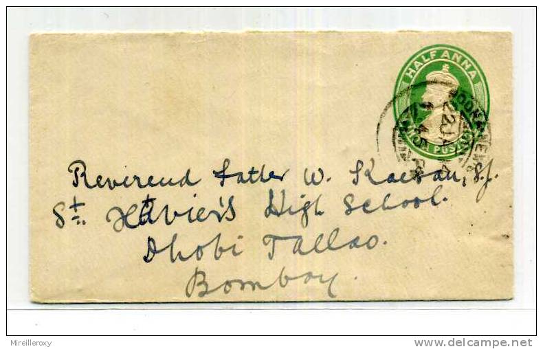INDE / INDIA POSTAGE / ENTIER POSTAL POUR BOMBAY  / STATIONERY - Briefe