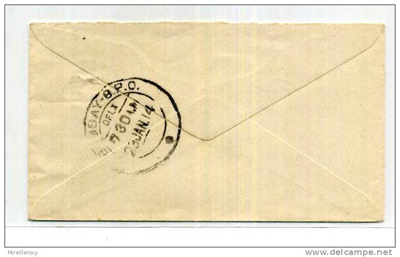 INDE / INDIA POSTAGE / ENTIER POSTAL POUR BOMBAY  / STATIONERY - Enveloppes