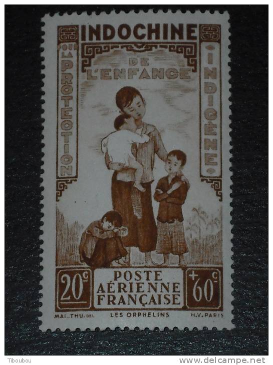 INDOCHINE YT PA 21 ** - PROTECTION ENFANCE INDIGENE - - Poste Aérienne