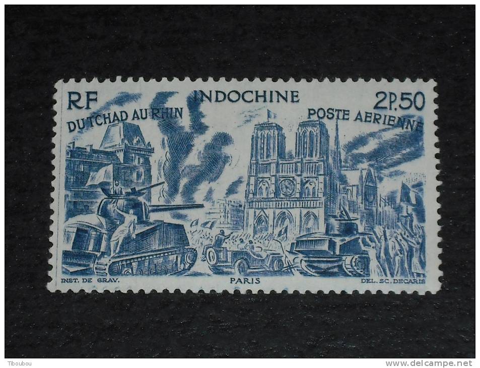 INDOCHINE YT PA 44 ** - DU TCHAD AU RHIN - CHAR TANK PARIS CATHEDRALE NOTRE DAME - - Neufs