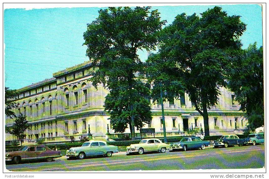 Detroit Public Library - Woodward Avenue - & Old Cars, Library - Detroit