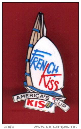 28312-pin's Voile.voilier.america's Cup.French Kiss.. - Sailing, Yachting