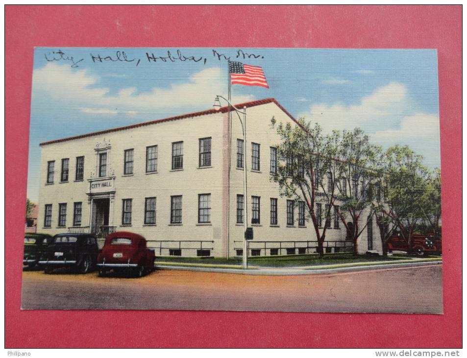 Hobbs NM  City Hall  Linen  Not Postally Used      Ref  930 - Otros & Sin Clasificación