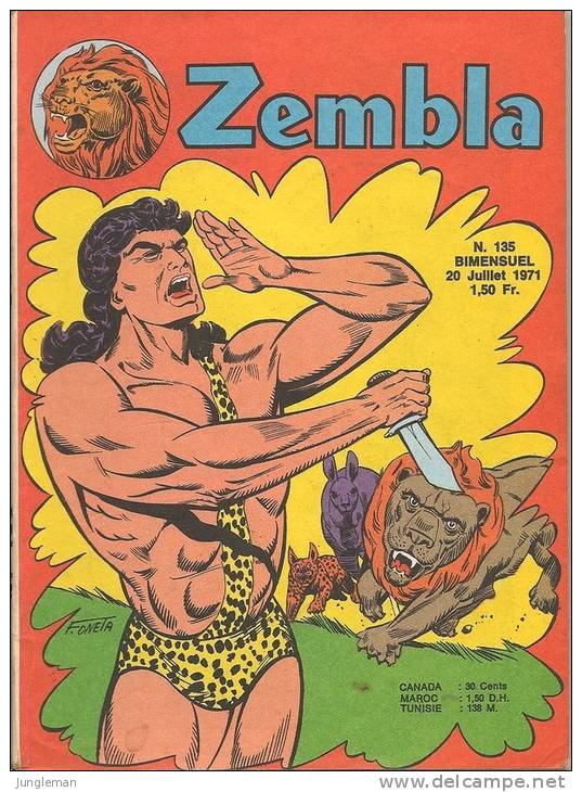 Zembla N° 135 - Editions LUG à Lyon - Juillet 1971 - Avec Aussi Gun Gallon Et Dick Demon - BE - Zembla