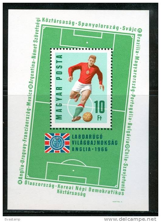 HUNGARY-1966.Souv.Sheet - World Cup Soccer Chships MNH! - 1966 – England