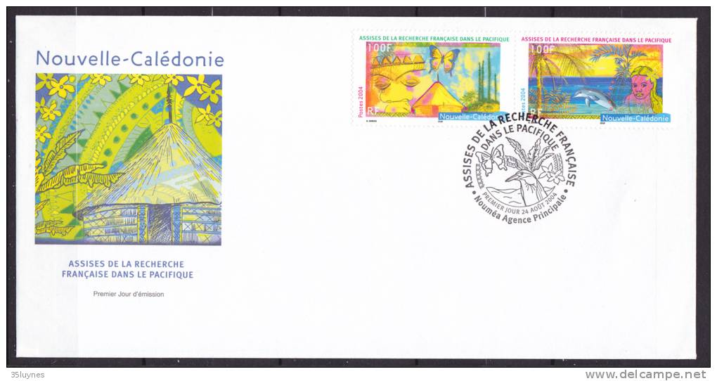 NOUVELLE CALEDONIE -1 Er Jour - FDC - Recherche Dans Le Pacifique - 2004 -  1  Enveloppe  -  - - FDC