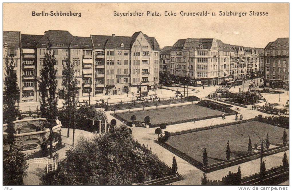 Bayerisches Platz Ecke Grunewald U Salzburger Strasse Berlin Schoneberg Old Postcard - Schoeneberg